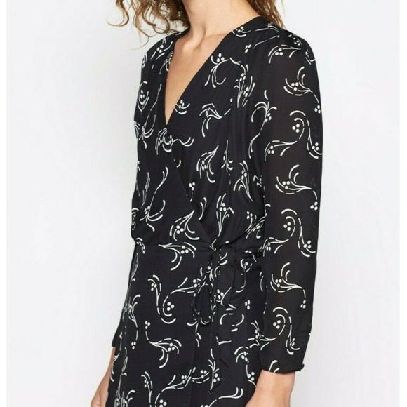 JOIE • Acantha Asymmetrical Wrap Silk Dress - Picture 8 of 16